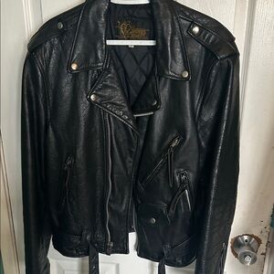 Black Leather Biker Jacket